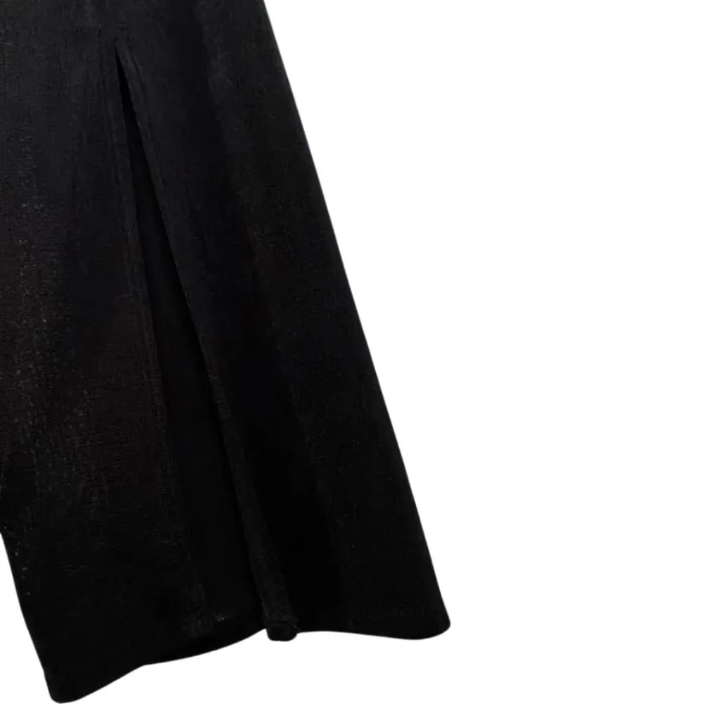 Free People Intimately Black Cowl Neck Strappy Back Maxi Dress Small Slit - Picture 6 of 10